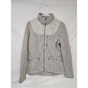 Koppen Quilt/Sweater/Fleece Jacket Zip Front Size L Gorpcore Granola